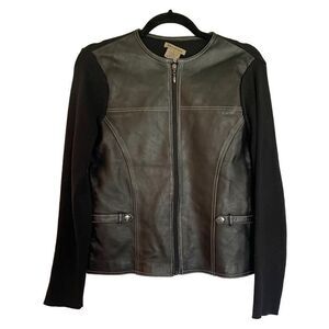 Escapade 100% leather knit moto style jacket small